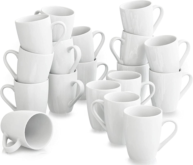 White Fine Bone China Mugs Set of 6 Richmond 12oz 350 ml Plain Tea Coffee  Cups
