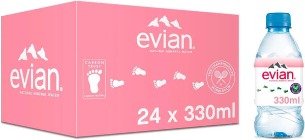 Evian Natural Spring Water 330ml (Pack of 24)