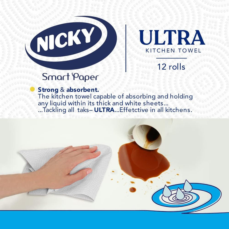 Nicky Elite Kitchen Towel 3 Pack | 3 Ply | 100% FSC Certified Paper