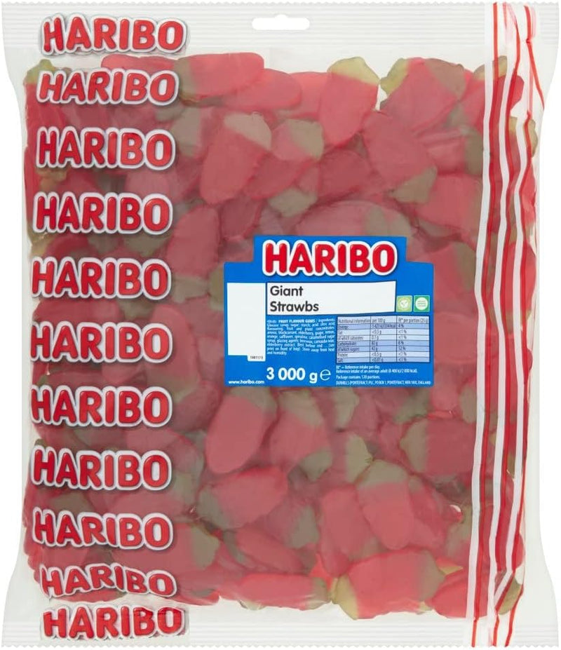 Haribo Giant Strawberries Sweets Bag 3kg
