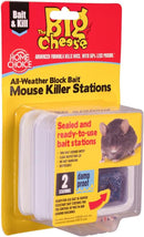 The Big Cheese Ready-Baited Mouse Killer Station - Twinpack, White