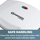 Daewoo Essentials 2 Slice Sandwich Toaster | Deep Fill | Easy Clean | White