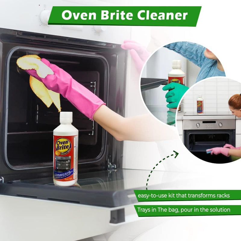 Oven Brite Cleaner Set 500ml {Liquid, Gloves and Bag}