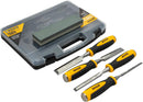Xtrade X0900044 Chisel Set With Sharpening Stone (4 Piece)