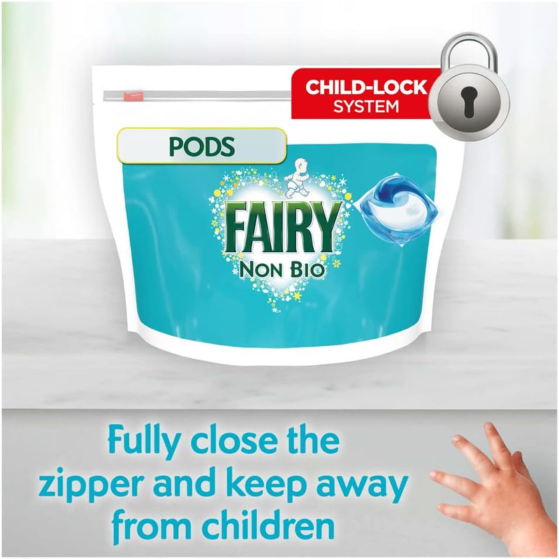 Fairy Non-Bio PODS, Washing Liquid Laundry Detergent Tablets / Capsules, 50 Washes