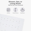 Blue Canyon Nonslip Antibacterial Rubber Shower Mats 53X53 Cm White