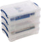 Really Useful 4 litre Plastic Storage Box With lid 395x255x80mm