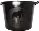 Red Gorilla Premium Builder's Bucket | 14 litre, 3 Gallon | 1 x Black