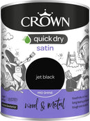 Crown Quick Dry Gloss Interior & Exterior Jet Black 750ml