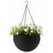 Fixtures Black Rattan Effect Hanging Basket LARGE 25cm x 16cm