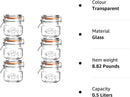 Kilner Branded 0.5 Litre Square Glass Clip Top Preservation Storage Jar (0025.510)