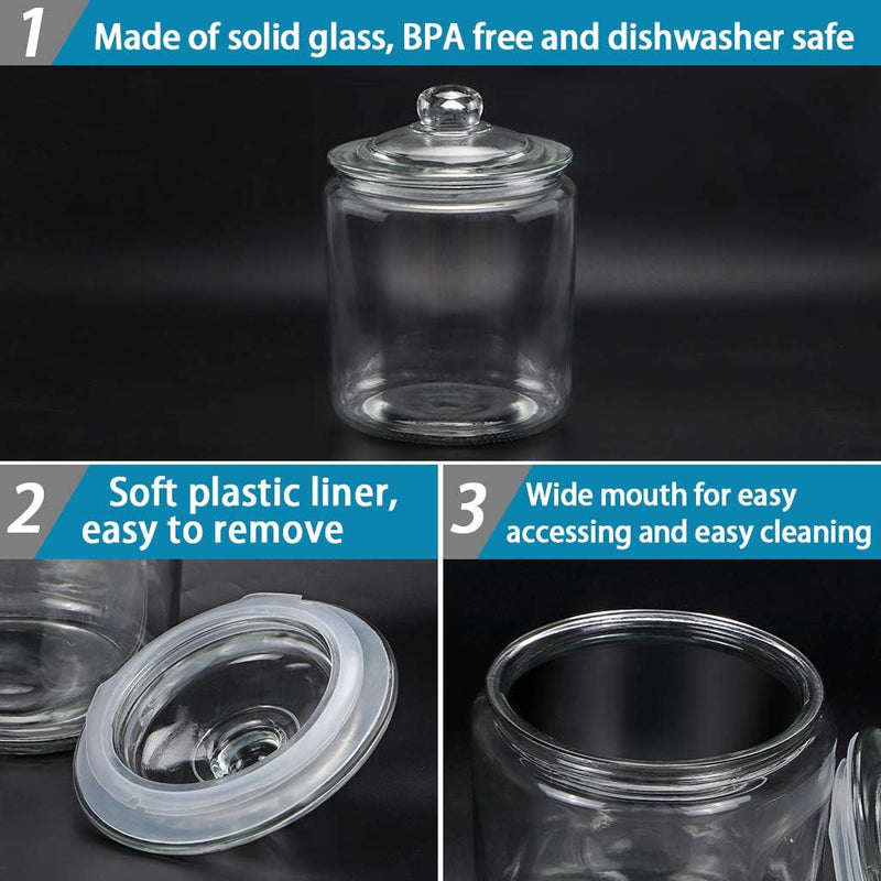 Fixtures Medium 2L Glass Jar with Air Tight lid for Biscuits,Sweets,Coffee, etc..