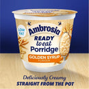 Ambrosia Low Fat Porridge Pots, Ready-to-Eat Golden Syrup | 6 x 210g