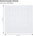 Blue Canyon Nonslip Antibacterial Rubber Shower Mats 53X53 Cm White