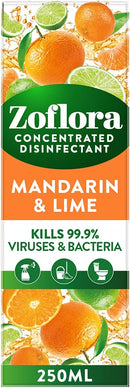 Zoflora Mandarin & Lime Concentrated Multipurpose Disinfectant Liquid | 1 x 250ml