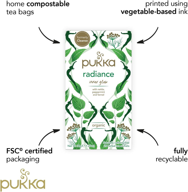 Pukka Tea Radiance Organic Individually Wrapped Enveloped Tea 20's