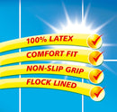 Duzzit Household Gloves | 100% Latex | Comfort Fit | Lined | 5 Packs Of 2 | Size Medium | Yellow