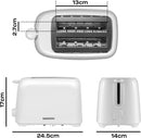 Daewoo Essentials 2 Slice Toaster |  White | 700W