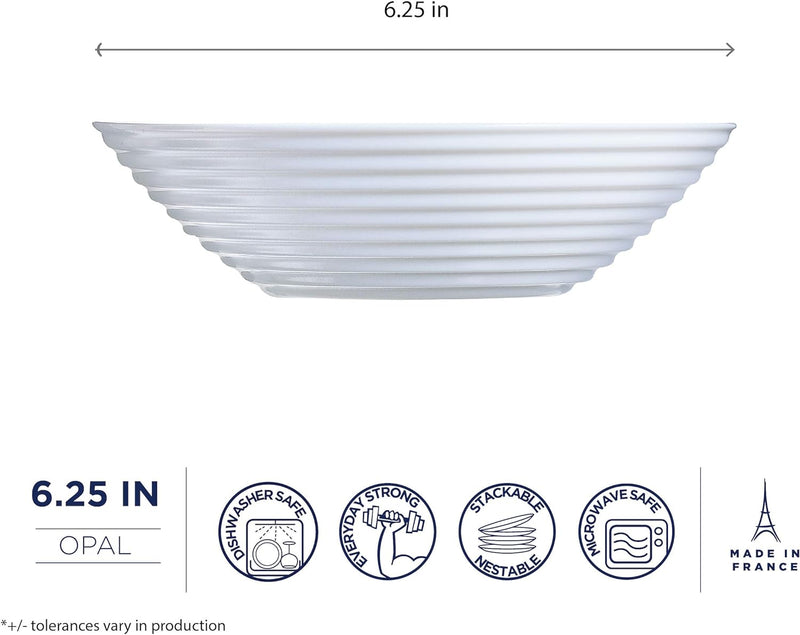 Luminarc Harena Multi-Purpose White Strengthened Glass Bowl 16cm