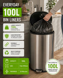 EcoBag Extra Strong | Heavy Duty Refuse Sacks |  100L Capacity | 33 Microns | 20 Pack Roll