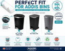 Addis 50–60L Bin Liners with Drawstring | 1 x Roll 15 Bags