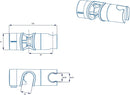 Croydex Universal Riser Rail Slider Chrome