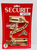 Door Chain Lock Heavy Duty Safety Chain Lock Polished Brass Sliding Bolt