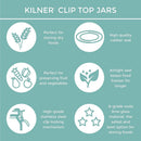 Kilner Branded 0.5 Litre ROUND Glass Clip Top Preservation Storage Jar (0025.490)