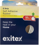 E Strip Self-Adhesive Rubber Seal – 5m Roll - Draught Excluder for Doors & Windows