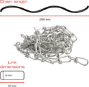 Sterling KZ24L2 Knotted Chain, Bright Zinc Bright Zinc Plated 2.4mm x 2m