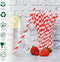 Belgravia Biodegradable Red & White Paper Stripey Straws Pack 500's