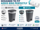 Addis 50–60L Bin Liners with Drawstring | 1 x Roll 15 Bags