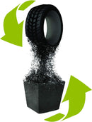 Primeur Eco Garden 33Cm Sonata Recycled Rubber Plant Pot Steel Grey