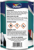 Dulux Once Gloss Paint For Wood And Metal - Pure Brilliant White 2. 5 Litres