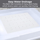 Blue Canyon Nonslip Antibacterial Rubber Shower Mats 53X53 Cm White