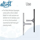 Elliott Multi-Purpose Window Squeegee 30Cm Rubber Squeegee With An Ergonomic Grey Handle.