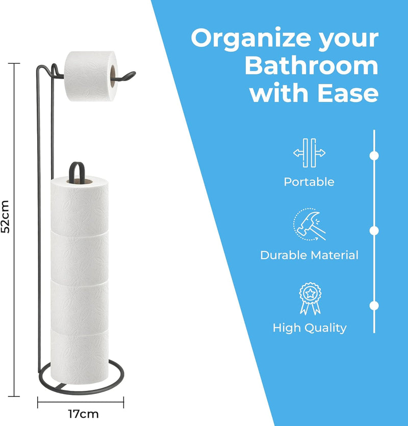 Blue Canyon Stainless Steel Toilet Roll Holder Grey