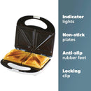 Daewoo Essentials 2 Slice Sandwich Toaster | Deep Fill | Easy Clean | White
