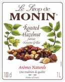 Monin Roasted Hazelnut Coffee Syrup 1 Litre