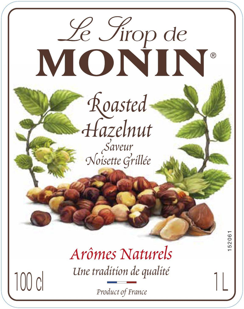 Monin Roasted Hazelnut Coffee Syrup 1 Litre