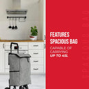Marino Grey Shopping Trolley on Wheels | 45L Capacity | Foldable