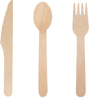 Kingfisher Biodegradable & Compostable Wooden Mixed Party Cutlery Set Pack of 25