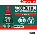 EVO-STIK Wood Glue | Interior | Extra Strong | Fast Setting | Dries Clear | 1 x 1000ml