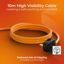 Masterplug Garden/Outdoor Extention Lead | 10 Metre | 1 Gang | Black