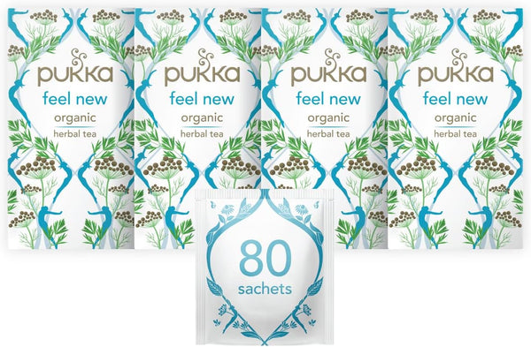 Pukka Tea Feel New Individually Wrapped Enveloped Tea 20's