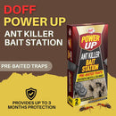 Doff Power Up Ant Killer Bait Station | Pre-Baited Traps | 1 x 2 Pack