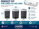 Addis 50–60L Bin Liners with Drawstring | 1 x Roll 15 Bags