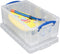 Really Useful 12L Plastic Storage Box With Lid 465x270x150mm C4 Clear