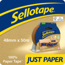 Sellotape Paper Tape 48mm x 50m | 100% Paper Tape