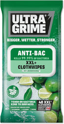 UltraGrime Antibacterial Wipes 40 Thick Large Wipe Pack